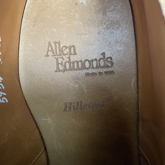 Allen Edmonds Hillcrest 8.5 Light Brown Tan Oxford Shoes Formal Business Luxe
